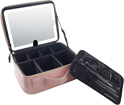 COSMETIQUERA CON ESPEJO LED