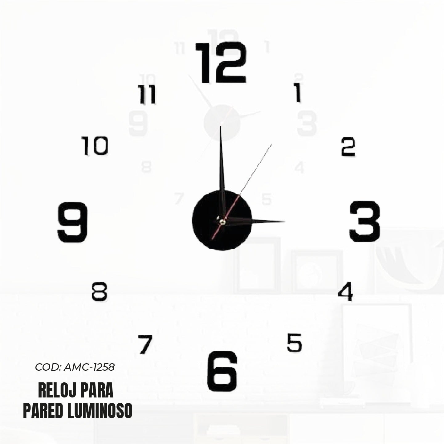 RELOJ PARA PARED LUMINOSO