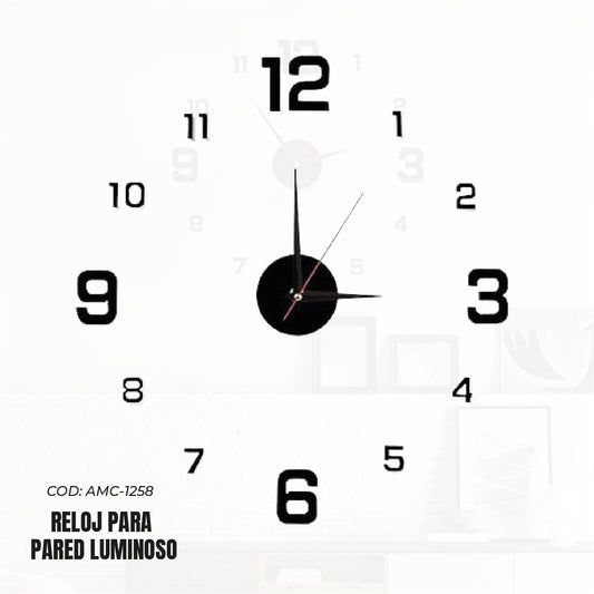 RELOJ PARA PARED LUMINOSO